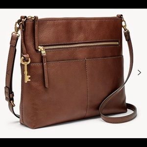 Genuine Leather Fiona Fossil Crossbody Purse